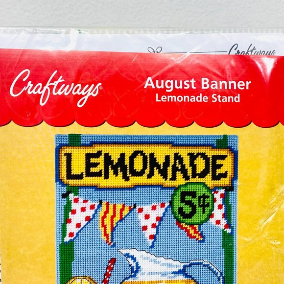 Craftwyas August Banner Plastic Canvas Kit - New/Sealed (2013) - Picture 4 of 7